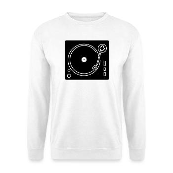 DJ-Plattenspieler - Unisex Pullover - Weiß - Vorne