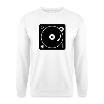 DJ-Plattenspieler - Unisex Pullover - Weiß - Vorne