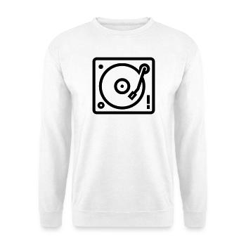 DJ-Plattenspieler - Unisex Pullover - Weiß - Vorne