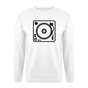 DJ-Plattenspieler - Unisex Pullover - Weiß - Vorne