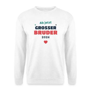 Einschulung 2026 Bruder - Schulkind Geschenk Schul - Unisex Pullover - Weiß - Vorne