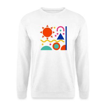 Bunte Formen - Unisex Pullover - Weiß - Vorne