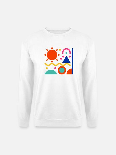 Bunte Formen - Unisex Pullover - Weiß