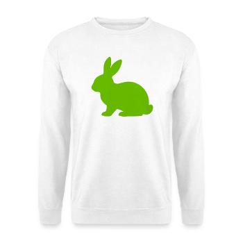 Heller Hase Silhouette - Unisex Pullover - Weiß - Vorne