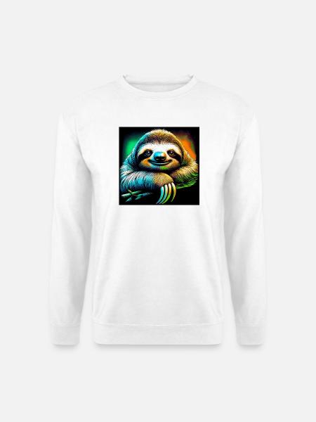 Faultier - Unisex Pullover - Weiß