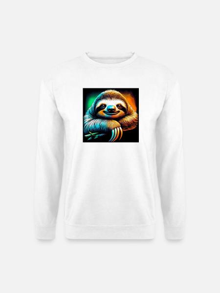 Faultier - Unisex Pullover - Weiß