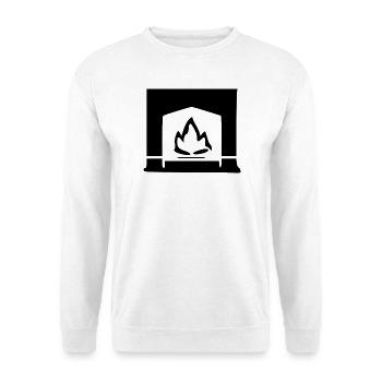 Fireplace Fire Gift - Unisex Sweatshirt - white - Front