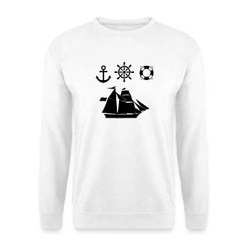 Segeln - Unisex Pullover - Weiß - Vorne