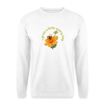 I grow a little every day - Unisex Pullover - Weiß - Vorne