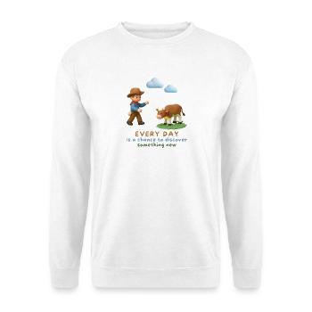 Every day is a chance to discover something new - Unisex Sweatshirt - white - Front