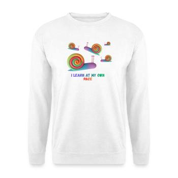 I learn at my own pace - Unisex Sweatshirt - white - Front