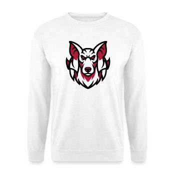 Weisser Wolf Maskottchen - Unisex Pullover - Weiß - Vorne
