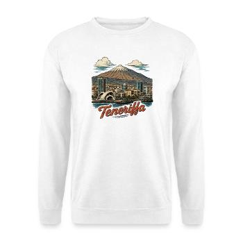 Teneriffa Skyline Mt Teide - Unisex Pullover - Weiß - Vorne