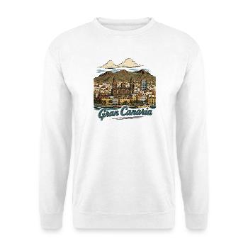 Gran Canaria Küstenpanorama - Unisex Pullover - Weiß - Vorne