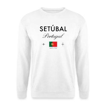 Setubal Portugal Koordinaten Reise Souvenir - Unisex Pullover - Weiß - Vorne