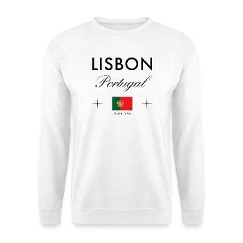Lisbon Portugal Coordinates Travel Souvenir - Unisex Sweatshirt - white - Front