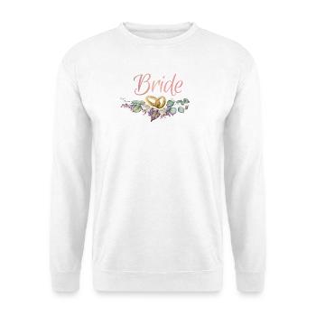 Bride Ringe Blumen JGA Junggesellenabschied - Unisex Pullover - Weiß - Vorne