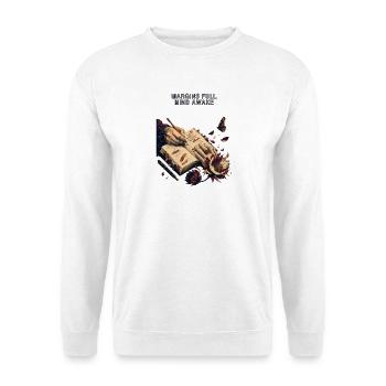Kreatives Notizbuch und Schmetterlinge - Unisex Pullover - Weiß - Vorne