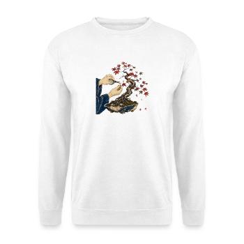 Zen-Bonsai-Fingerarbeit - Unisex Pullover - Weiß - Vorne