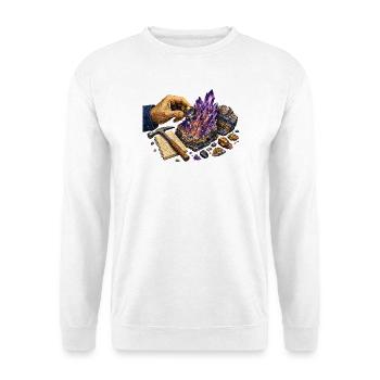 Geologie und violette Geoden - Unisex Pullover - Weiß - Vorne