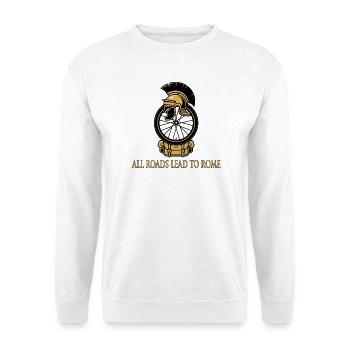 Alle Wege führen nach Rom Radsport-T-Shirt - Unisex Pullover - Weiß - Vorne