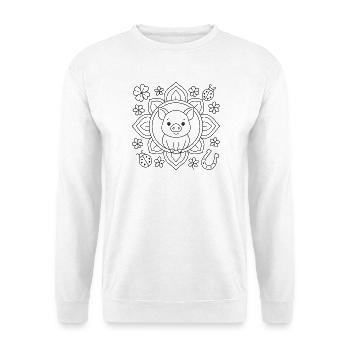 Lucky Mandala to color - Unisex Sweatshirt - white - Front