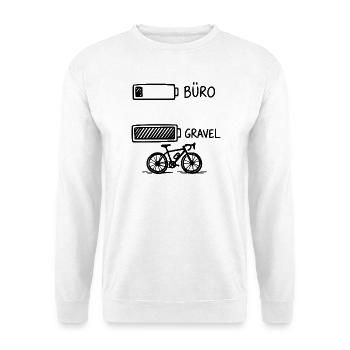 Büro Akku Gravelbike - Unisex Pullover - Weiß - Vorne