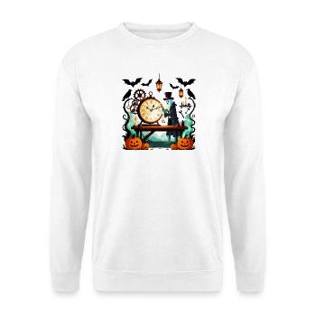 Steampunk Ghost Uhrmacher Halloween - Unisex Pullover - Weiß - Vorne