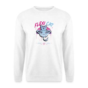 Flexi Cat stretches wonderfully - Unisex Sweatshirt - white - Front