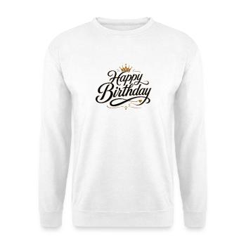 Happy Birthday - Unisex Pullover - Weiß - Vorne