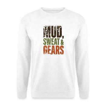 Mud Sweat Gears Gravel - Unisex Pullover - Weiß - Vorne