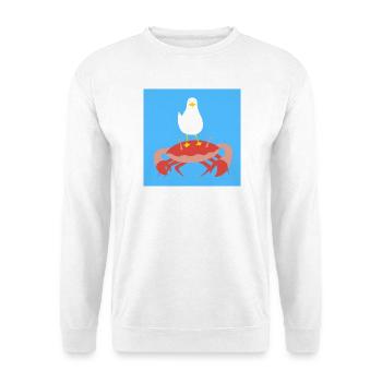 Crabb-n-Gull blue - Unisex Sweatshirt - white - Front