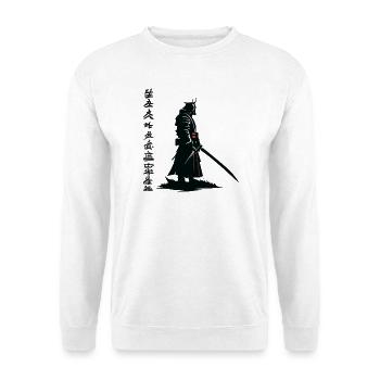 Samurai-Schatten: Katana Noir - Unisex Pullover - Weiß - Vorne