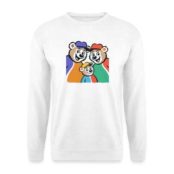 Bärenfamilie Farbglanz - Unisex Pullover - Weiß - Vorne