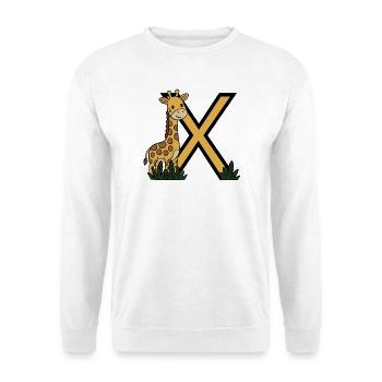 GiraffeX Gelb Schwarz Illustration - Unisex Pullover - Weiß - Vorne