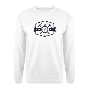 Bergretter Kompass Wappen - Unisex Pullover - Weiß - Vorne