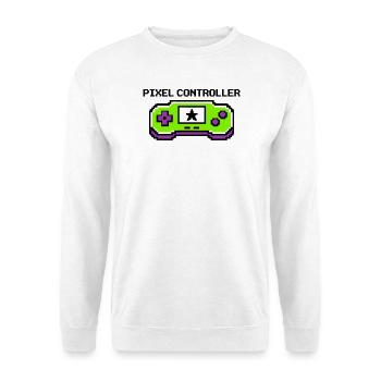 Pixel Controller Logo Graphic - Unisex Sweatshirt - white - Front