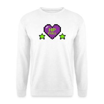 HP Full Pixel Herz Logo - Unisex Pullover - Weiß - Vorne