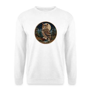 Moonlight Owl Patch - Unisex Sweatshirt - white - Front