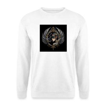 Night Touch: Tier und Maske - Unisex Pullover - Weiß - Vorne