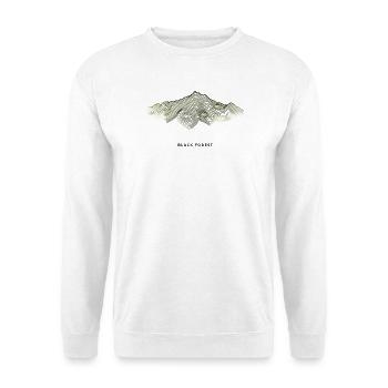 Black Forest Topographic | Vintage Line Art - Unisex Pullover - Weiß - Vorne