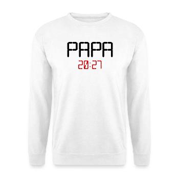 Papa du bébé 2027 - Sweat-shirt Unisexe - blanc - Devant