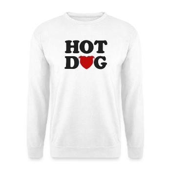 Herzkopf-Hotdog - 031 - Unisex Pullover - Weiß - Vorne