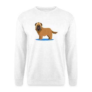 Wuscheliger Briard (Comic) - Unisex Pullover - Weiß - Vorne