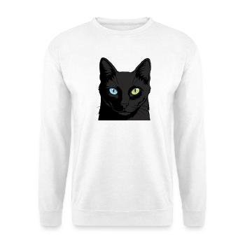 Zweifarbige Katze mit Heterochromie - Unisex Pullover - Weiß - Vorne