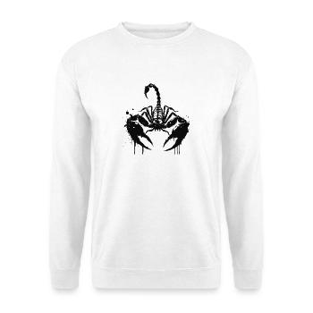 Skorpionschwarzer Tintenspritzer - Unisex Pullover - Weiß - Vorne