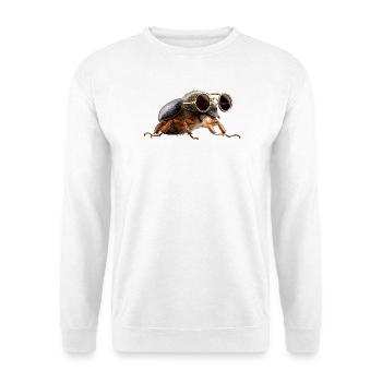 Chatte-coq, Mignon scarabée cerf, Scarabée rhinocéros, Insectes - Sweat-shirt Unisexe - blanc - Devant