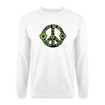 Peace Zeichen Blumen Icon - Unisex Pullover - Weiß - Vorne