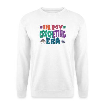 À mon époque du crochet - Sweat-shirt Unisexe - blanc - Devant