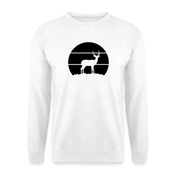Antelope Silhouette - Unisex Sweatshirt - white - Front